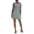 thumbnail image 2 of Taylor womens  Stretch Knit Boucle Mini Dress, 6, Blue, 2 of 3