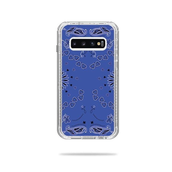 MightySkins LIFNESA10PL-Blue Bandana Skin Decal Wrap for LifeProof Next Case Samsung Galaxy S10 Plus Sticker - Blue Bandana