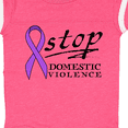 thumbnail image 4 of Inktastic Stop Domestic Violence-purple Ribbon Boys or Girls Baby Bodysuit, 4 of 5