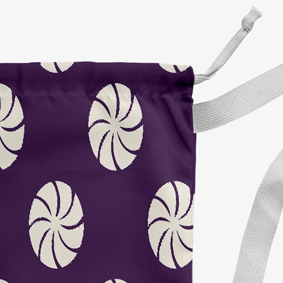Simply Daisy Whirl of The Season Geometric 28 x 36 in Purple Laundry Bag