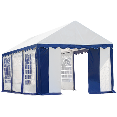 Enclosure Kit with Windows for Party Tent 10' x 20'/3m x 6m, Blue/White, (Frame and Cover Not Included)