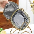 thumbnail image 1 of Household Garbage Plates for Dining Table, Multi-Purpose Snack & Fruit Plates for Kitchen, Space-Saving Small Dish Set, White/Black/Green, Kitchen Essentials & Storage Solution, 1 of 6