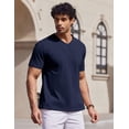 thumbnail image 3 of COOFANDY Mens V Neck T Shirts Cotton Short Sleeve Casual Summer Shirts Basic T Shirt, 3 of 6
