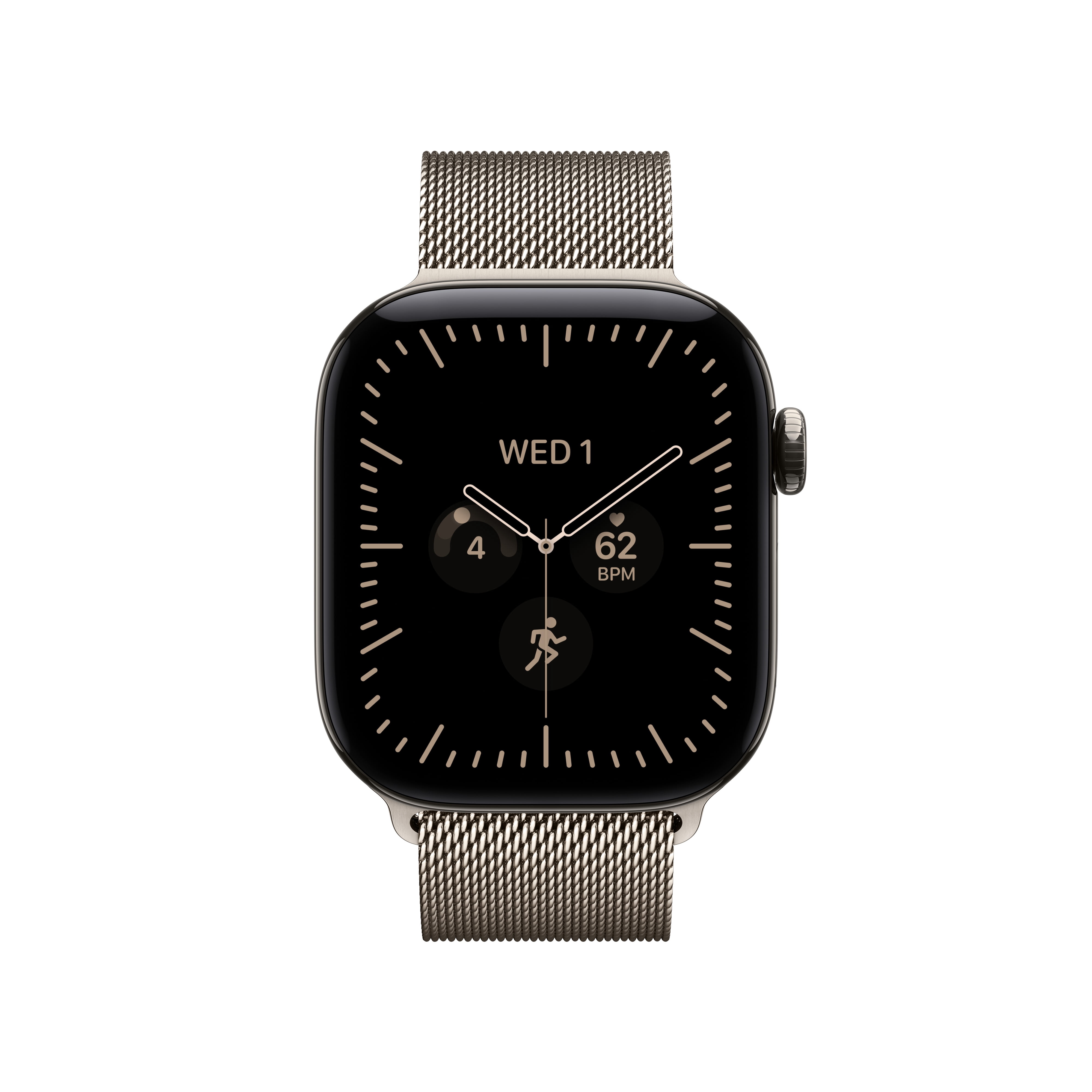 Apple Watch Series 12 GPS + Cellular 42mm Natural Titanium Case with Natural Milanese Loop