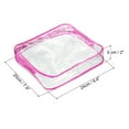 thumbnail image 2 of Uxcell M Size Clear PVC Toiletry Bag Makeup Cosmetic Pouch with Zipper, Rose Red 2 Pack, 2 of 6