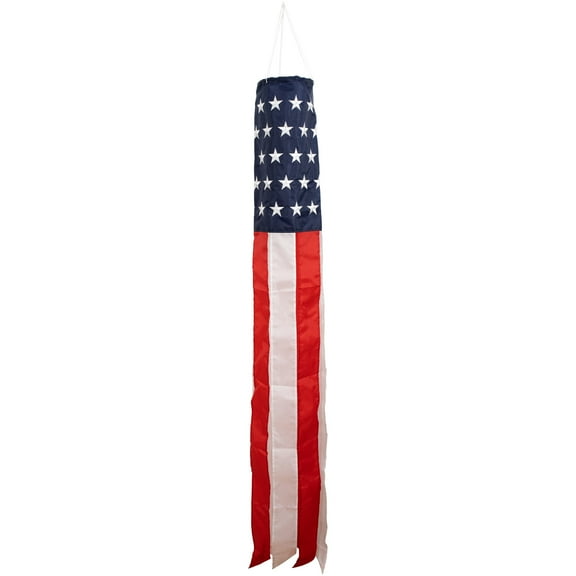 Northlight Patriotic Stars and Stripes Outdoor Windsock - 60"