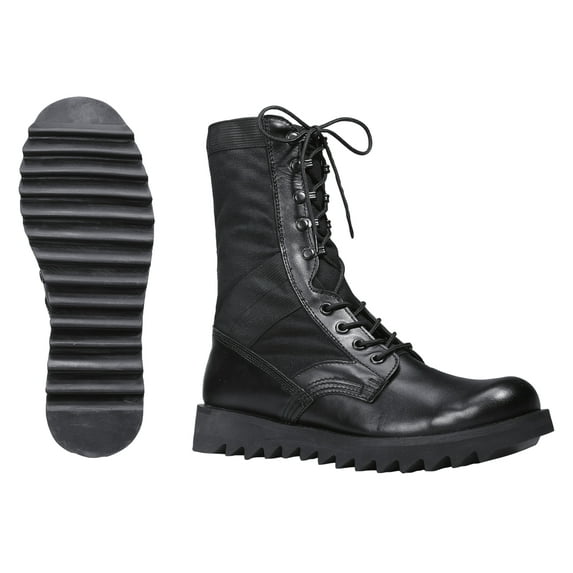 Rothco 5050 Black Jungle Boot with Wave or Ripple Sole for Comfort
