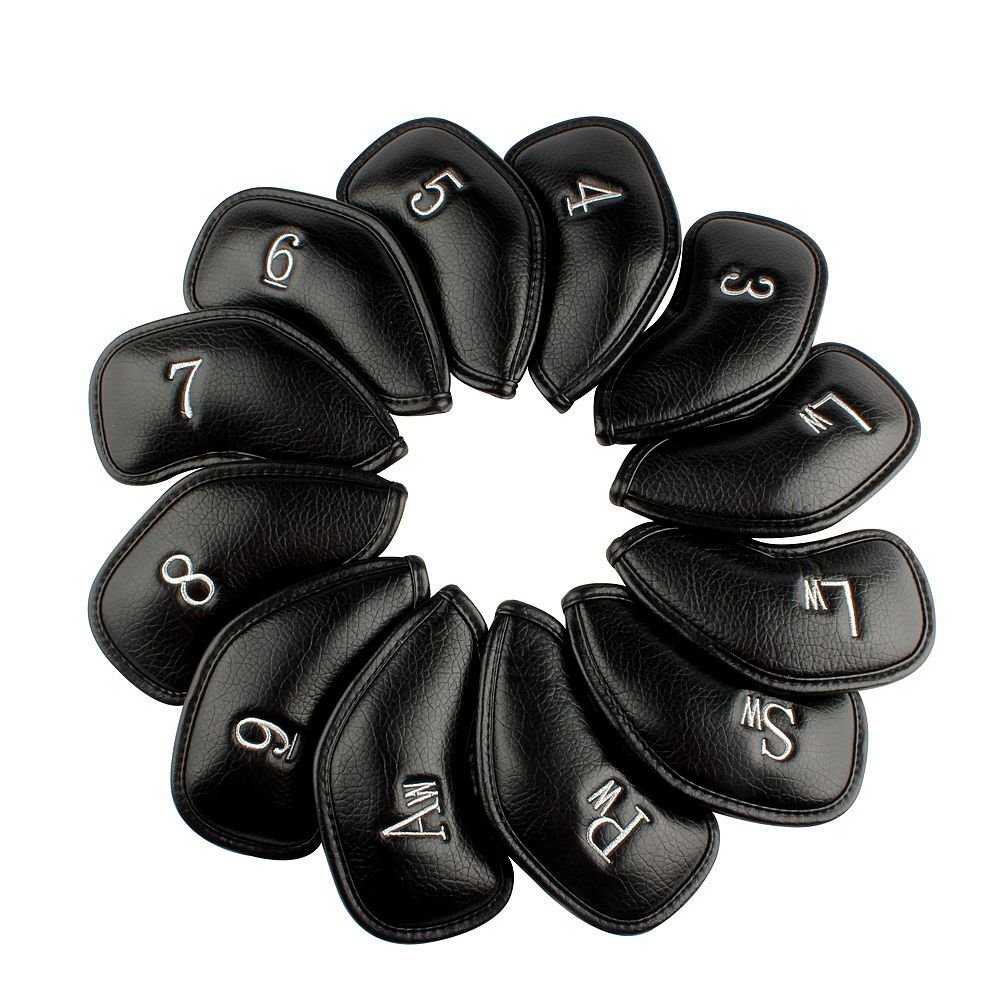 Craftsman Golf 12pcs Thick Synthetic Leather Golf Iron Head Covers