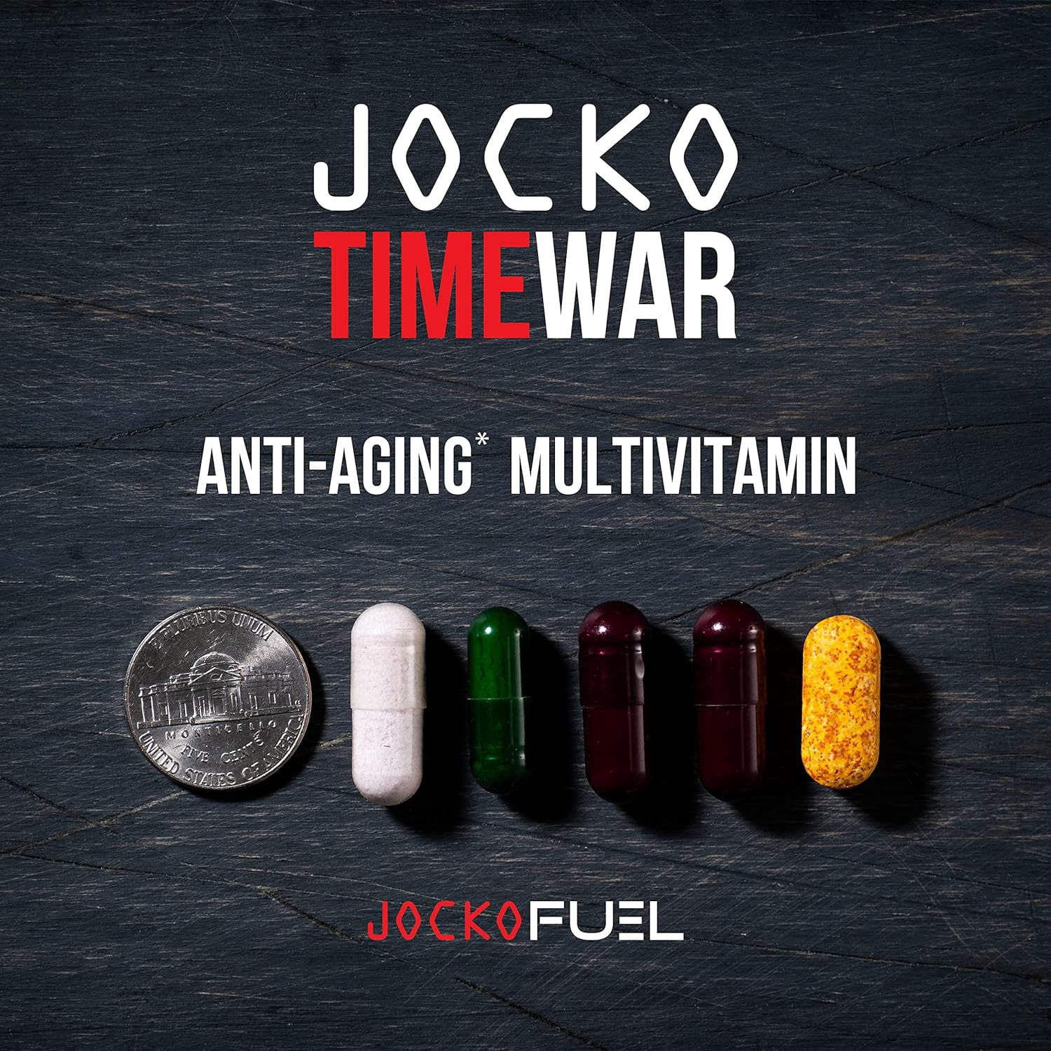 Jocko Fuel TIME WAR Multivitamin - Healthy Aging Supplement for Heart, Bone, & Eye, 30 Day Supply