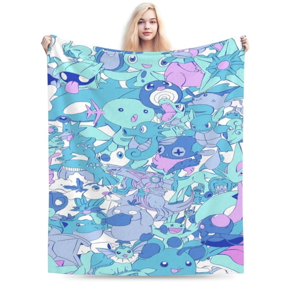 Wooper Blanket, Soft Warm Cozy Plush Throw Blanket Gifts for Adults Kids, Lightweight Fuzzy Comfy Flannel Blankets for Couch Bed House Decor Travel 40"X30"