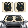 thumbnail image 2 of Xecao Owl with Mandala for Foldable Car Sun Shades (2-Pack) offer sun protection with an easy-fold design for convenient windshield shading., 2 of 7