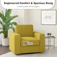 thumbnail image 5 of MOONMISS Swivel Accent Chair, 36'' Wide Mid-Century Modern Armchair for Living Room, Bedroom, Office,Yellow, 5 of 6