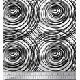 thumbnail image 1 of Soimoi White Rayon Fabric Spiral & Geometric Print Fabric by Yard 56 Inch Wide, 1 of 3