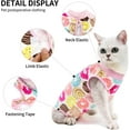 thumbnail image 2 of Cat Recovery Suit - Anti-Lick Wound Protection, Breathable E-Collar Alternative, Size L (8.5-11 lbs), Doughnut Pattern, 2 of 4
