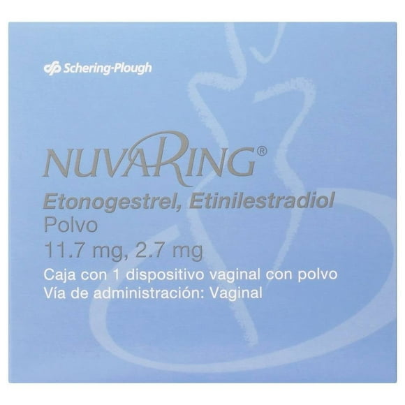 Nuvaring Etonogestrel 11.7 mg, Etinilestradiol 2.7 mg dispositivo vaginal con polvo