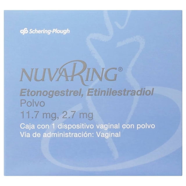 Nuvaring Etonogestrel 11.7 mg, Etinilestradiol 2.7 mg dispositivo vaginal con polvo