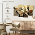 thumbnail image 4 of Elephant Stock Abstract Earth Tone Swirls Wall Art - Horizontal Multi Panel Canvas - Living Room Wall Decor - Abstract Multi Panel - Beige And Brown Decor - 68" x 42", 4 of 4