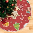 thumbnail image 5 of Coolnut Christmas Tree Skirt Santa Xmas Tree Skirt, Floor Door Round Mat Decorations for Holiday Party Home Christmas Day Ornaments,35.4", 5 of 6