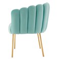 thumbnail image 5 of Armchair Accent Tufted Chair, Blue, Velvet, Modern Contemporary, Mid Century Living Hotel Lounge Cafe Lobby, 5 of 8