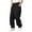 Black, variant on Fnooota Men's Athletic Pants, Casual Drawstring Elastic Waist Relaxed Fit Straight Leg Pants Khaki Size S-2XL