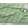 thumbnail image 3 of Soimoi Poly Georgette Fabric Feather,Branch & Sloth Cartoon Print Fabric by Yard 42 Inch Wide, 3 of 3