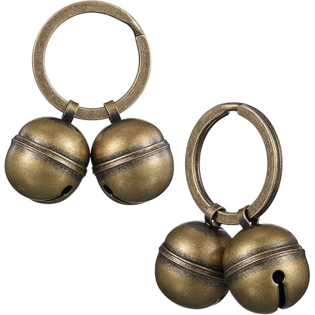 2 Cuerdas en 4 Piezas Cascabeles para Perros y Gatos CHAO Accesorios Colgantes