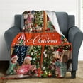 thumbnail image 5 of Custom Christmas Name Blanket for Kids Adults, Personalized Merry Christmas Elk Christmas Tree Fleece Throw Blankets, Christmas Customized Gifts for Family Friends Mom Dad Grandma Grandpa, 5 of 6