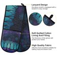 thumbnail image 2 of Yayeee Double Oven Mitt Kitchen Heat Resistant Baking 35" x7" Quilted Glove, Purple Moonlight Forest, 2 of 6