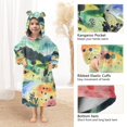 thumbnail image 3 of FORMRS Wearable Blanket Hoodie with Sleeves for Kids Cozy Flannel Sweatshirt, Art Field, 3 of 7