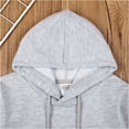 thumbnail image 5 of Linjinx Unisex Pullover Hoodies for Boys Girls Drawstring Casual Hooded Top Pull On Clothes Hoody Grey 120, 5 of 7
