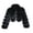 Black, variant on Puntoco Women Coats Clearance,Women Plus Size Faux Coat Warm Furry Faux Short Jacket Long Sleeve Outerwear Black L(L)