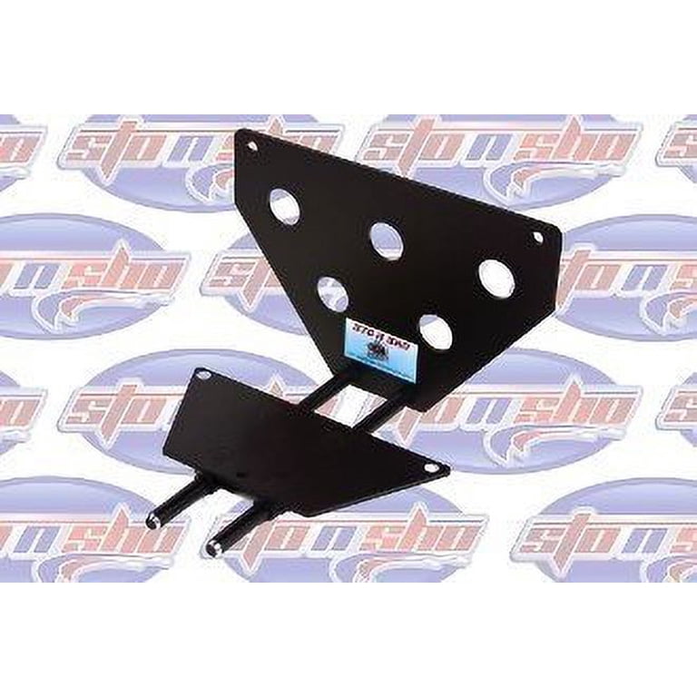 C7 Corvette License Plate Frame - Black With Double Logo, Fits 2014-2019