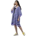 thumbnail image 4 of Moomaya Moss Georgette Printed Shrug Beach Cloth 3/4 Sleeve Cardigans For Women, 4 of 6