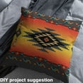 thumbnail image 2 of Manfei Bohemian Aztec Sewing & Crafting Fabric (3 Yards), Boho Triangle Rhombus Home Decor Fabric by the Yard, Vintage Brown Orange DIY Fabric, 2 of 6
