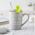thumbnail image 2 of HSHDLDF Infuseur à Thé pour Thé en Vrac Maille Extra Fine Infuseur à Thé avec Design Mignon Boule de Filtre à Thé avec Poignée en Silicone pour Tasse à Thé, Acier Inoxydable Vert, 2 of 7