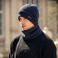 thumbnail image 2 of Men's Winter Hat Warm Wool Knitted Outdoor Ear Cold Weather Cap for Hiking, 2 of 4