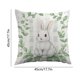 thumbnail image 3 of CaiYueKe Easter Spring Decorative Pillow Cover Floral Bunny Rabbit Home Decor Throw Cushion Case Seasonal Holiday Living Room Bedroom Sofa Accent Pillow, 3 of 7