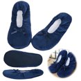 thumbnail image 3 of Pantuflas Casa Suaves Bailarina para Mujer Con Lazo Satén Felpa Niñas, 3 of 8