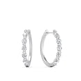 thumbnail image 4 of Floating Bezel Diamond Huggie Earring - Fascinating Diamonds, 4 of 13