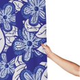 Blue Flower Shower Curtains For Bathroom Decor Waterproof Polyester
