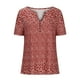 thumbnail image 4 of Puntoco 2024, tops de moda de verano para mujer, camisetas holgadas de manga corta con cuello en V informales con estampado a la moda para mujer, 4 of 6