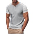 thumbnail image 2 of Maean Mens Short Sleeve Shirts Casual Classic Button Basic Pullover Tee Lightweight Stretch T Shirts, 2 of 7