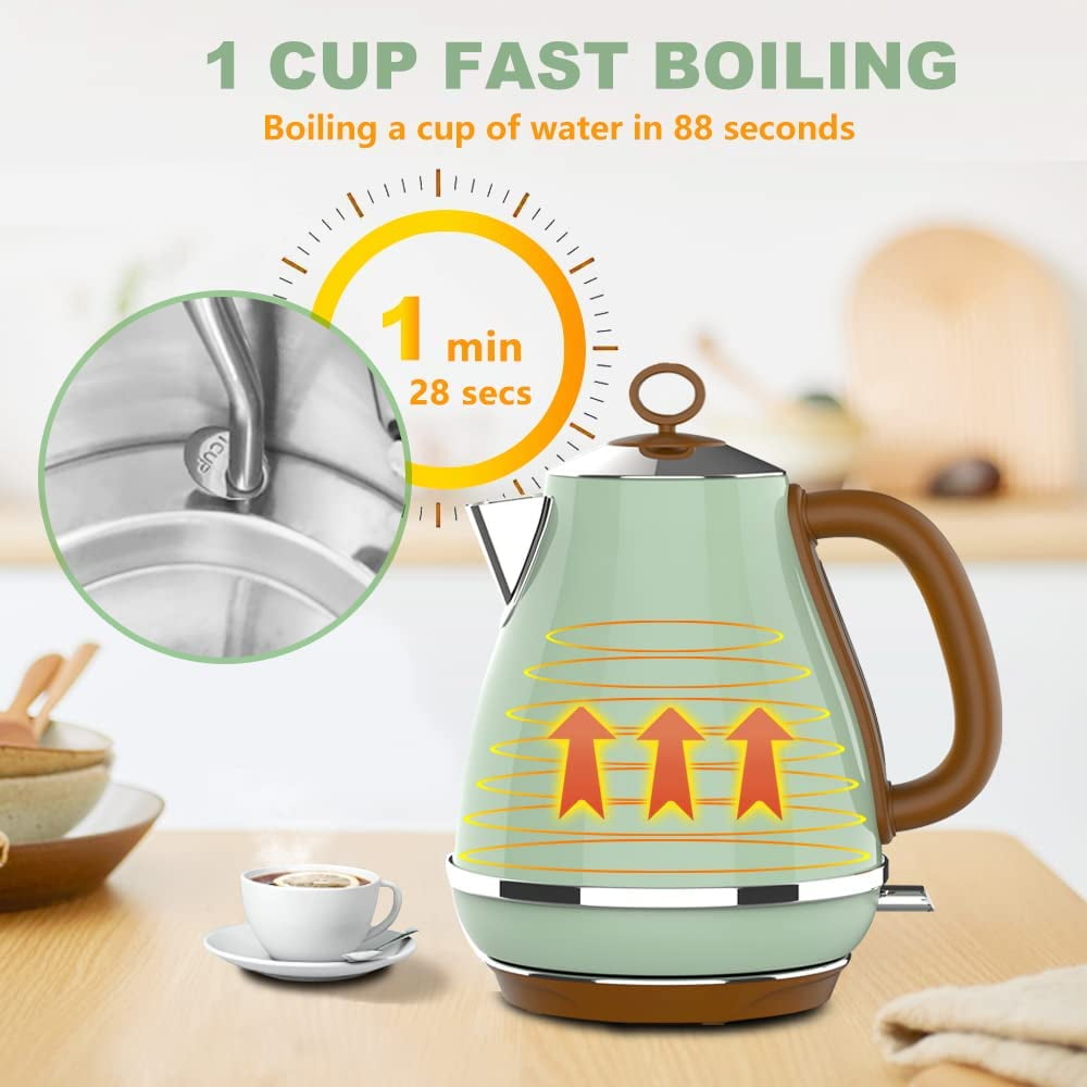 Evoloop Rapid Egg Cooker Electric 6 Eggs with 1.7L Stainless Steel Kettle for Breakfast