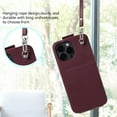 thumbnail image 2 of SaniMore for iPhone 14 Pro Max Wallet Case, Magnetic Card Pocket Flip Kickstand Removeable Crossbody Lanyard Shockproof Anti-fall PU Leather Anti-scratch for Girls Women Business Shell, Winered, 2 of 13