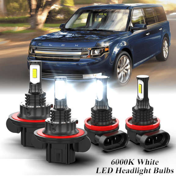 For Ford Flex 2009-2019 Combo LED Headlight High Low Beam Fog Light Bulbs