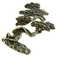 thumbnail image 3 of LABSERRON Brass Pine Adornment Desktop Pine Shaped Decor 1Set Golden .3X4.3X0.8In, 3 of 8