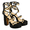 Black, variant on Women Open Toe Shell Beaded Strap Platform Espadrille Sandals Raffia Chunky Block Heels Size 7.5 Natural