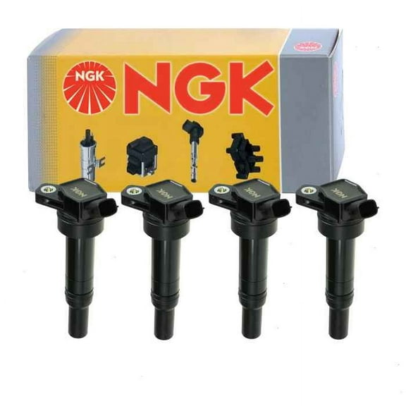 4 pc NGK Ignition Coils compatible with Kia Forte 1.8L 2.0L L4 2014-2018