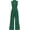 Green, variant on Womens Summer Jumpsuits Dressy Casual One Piece Outfits Sleeveless Mock Neck Wide Leg Pants Rompers with Pockets