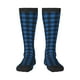 thumbnail image 1 of Balery Blue Black Plaid Calcetines novedosos Calcetines deportivos Calcetines hasta la rodilla Calcetines de algodón Calcetines originales y geniales, 1 of 6